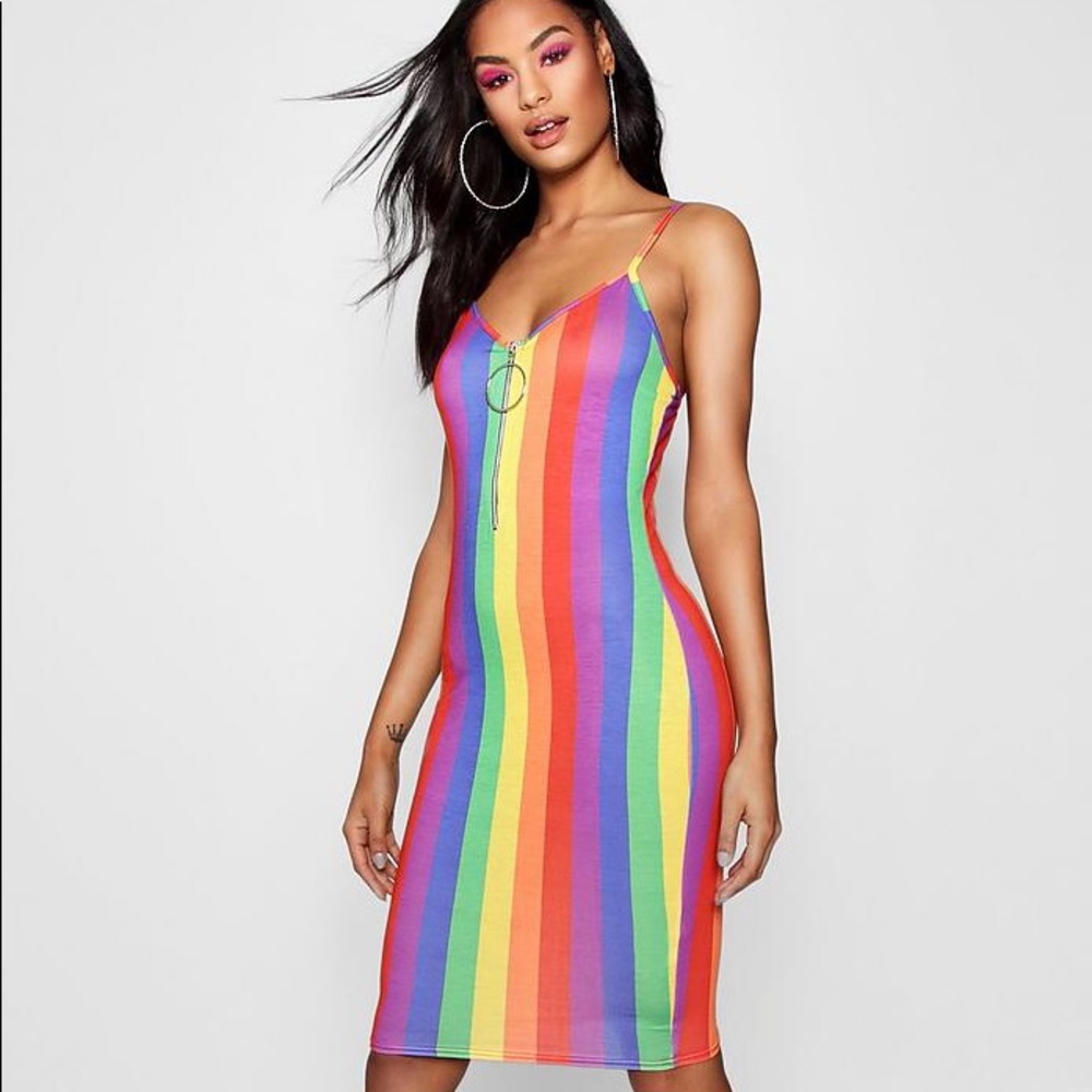 🌈Spaghetti strap midi dress
